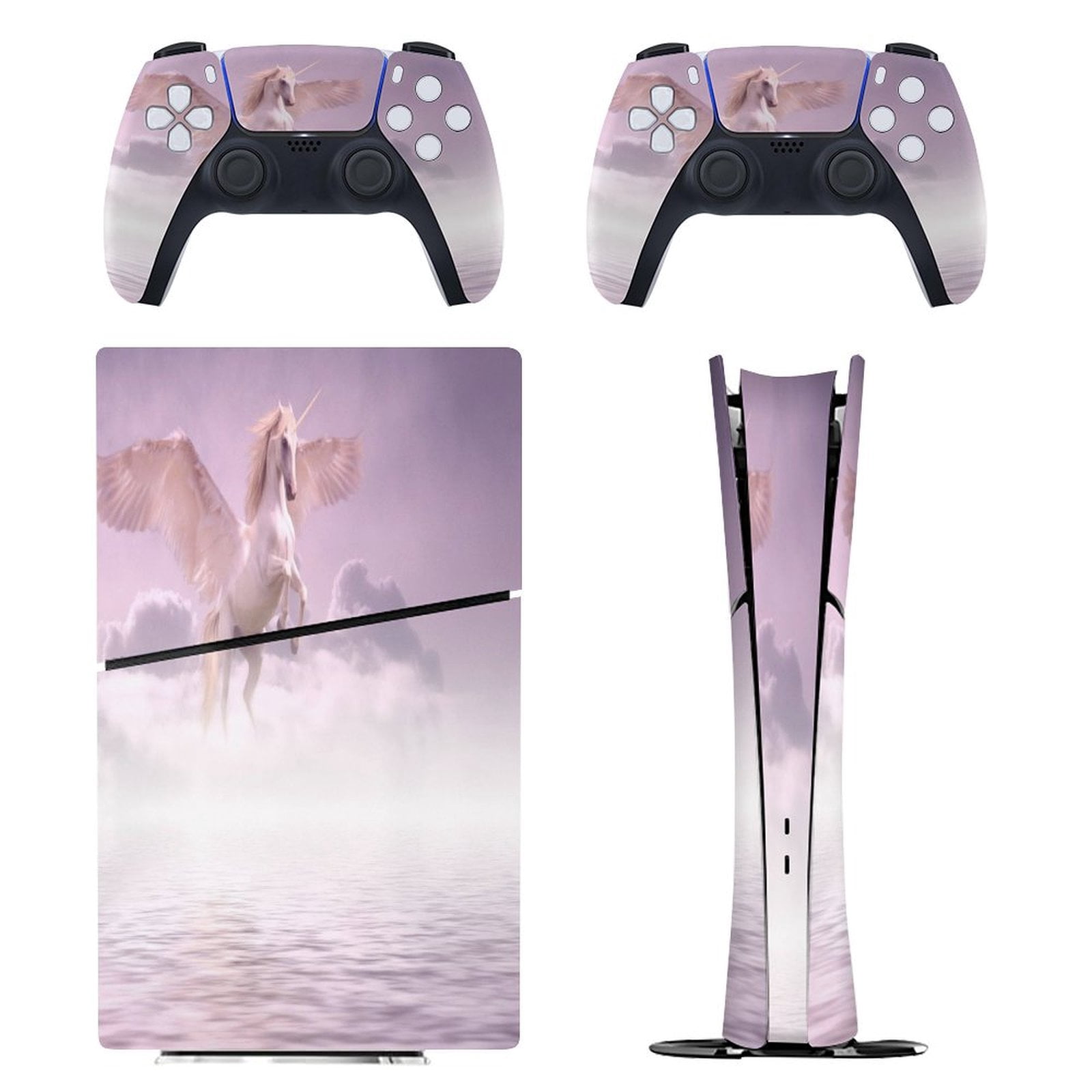 Unicorns, Pegasus, Clouds PS5/PS5 Slim Digital Disc Skin Sticker For ...