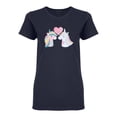 thumbnail image 1 of Unicorns Rainbow Love Heart Shaped Tee Women's -Image by Shutterstock, 1 of 2