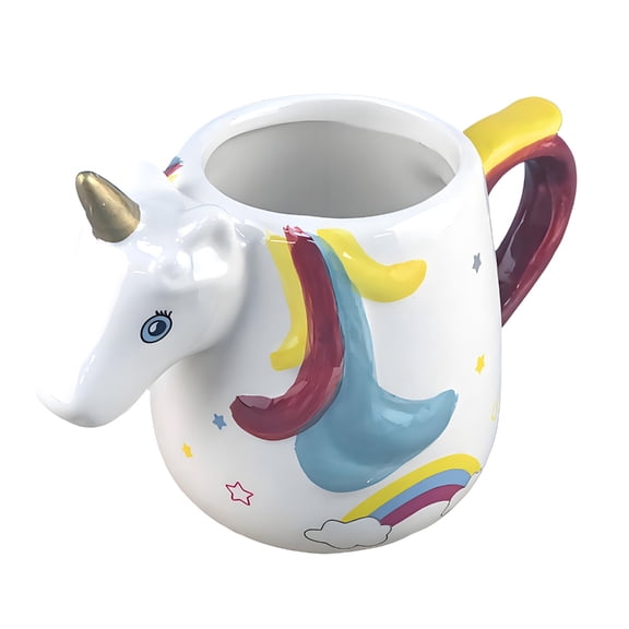 Unicorns Shaped Ceramic Coffee Mug Large Capacity Drinking Cup with Handle