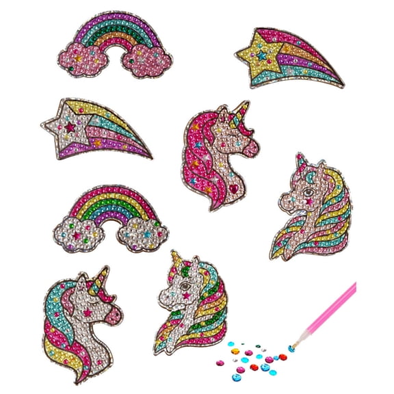 Unicorns and Rainbows Diamond Painting Magnets Set - 8Pcs