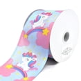 thumbnail image 1 of Unicorns and Rainbows Sheer Wired Ribbon, 2-1/2-Inch, 10-Yard, 1 of 1
