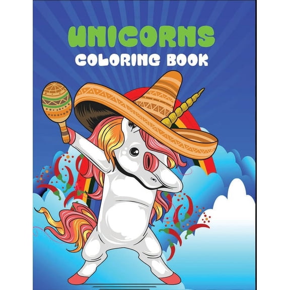 Unicorns coloring book: Kids Coloring Book with Beautiful Unicorn Designs for Relaxation, Stress Relief, 50 Inspiring De, (Paperback)
