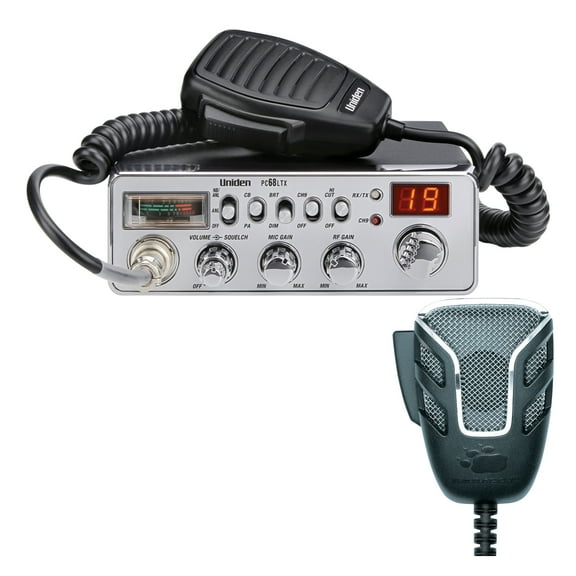 Uniden 40-Channel Noise Canceling Microphone CB Radio Black, PC68LTX