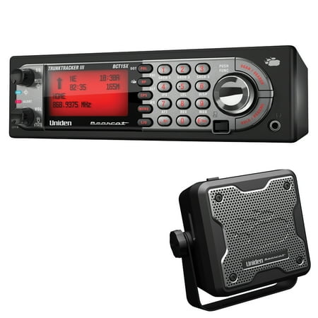 Uniden BC15 Accessory CB/Scanner Speaker & BCT15X Bearcat Scanner with BearTracker Warning System