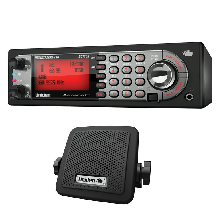 Uniden BCT15X Bearcat Scanner with BearTracker Warning System & BC7  Accessory CB/Scanner Speaker