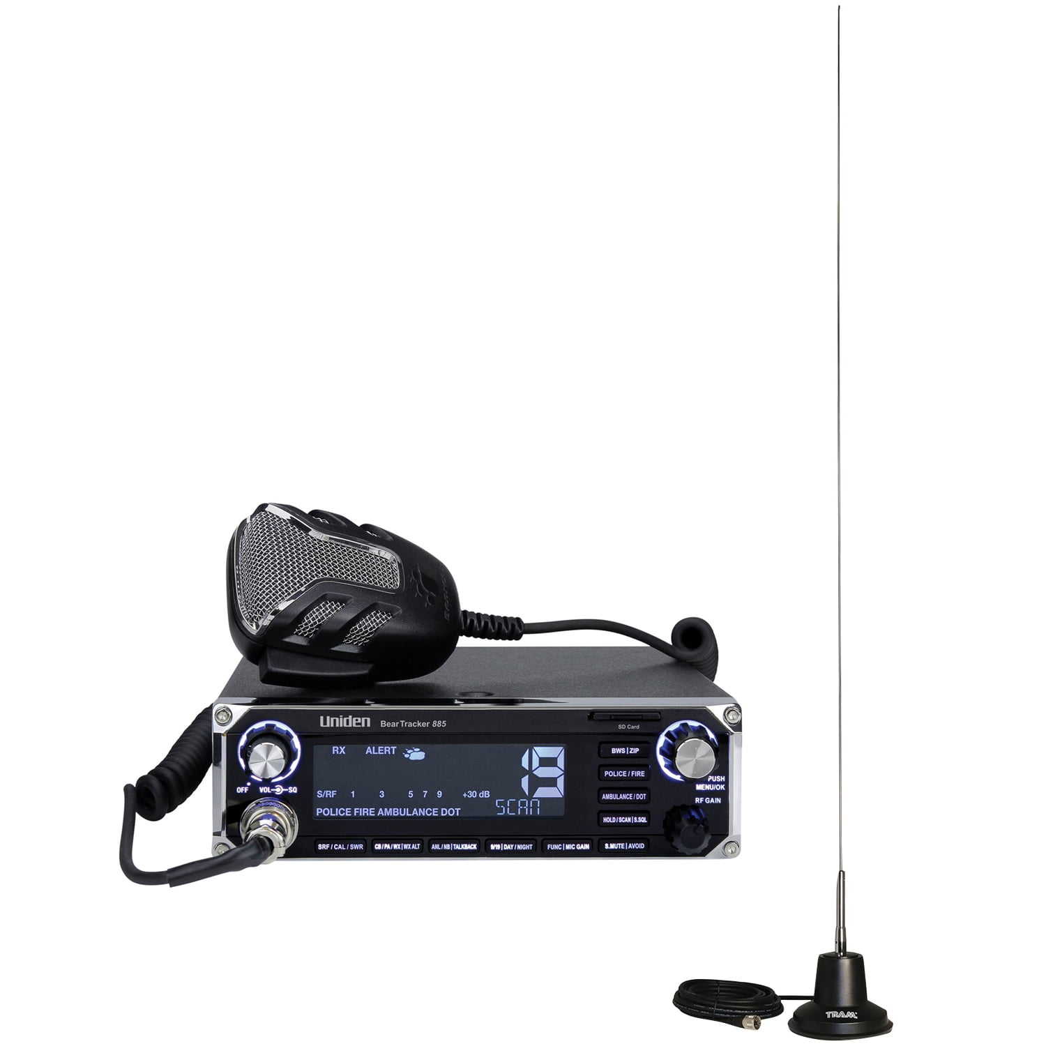 Cobra HHRT50 Road Trip Cb Radio,2-Way Handheld Cb Radio with Rooftop Magnet  Mount Antenna, NOAA Channels, Dual Watch, 40 Channel, Black 