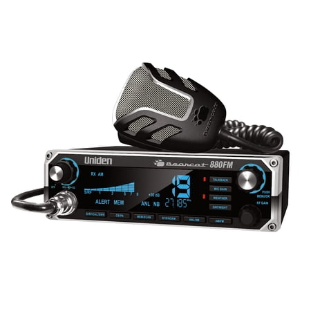 Uniden Bearcat 880FM 40-Channel CB Radio, AM/FM Transmit and Receive with 7-Color LCD Display