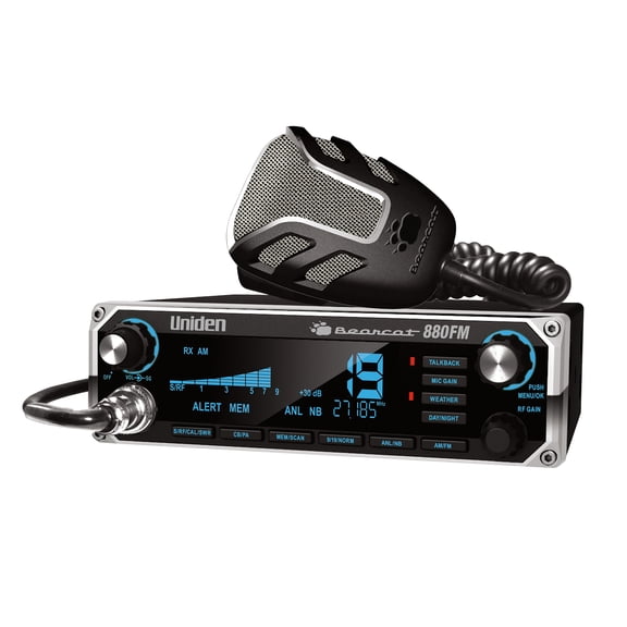 Uniden Bearcat 880FM 40-Channel CB Radio, AM/FM Transmit and Receive with 7-Color LCD Display