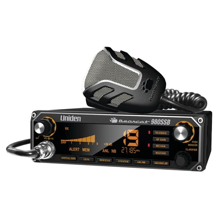 Uniden Bearcat 980 SSB 40-Channel CB Radio with 7-Color Digital Display