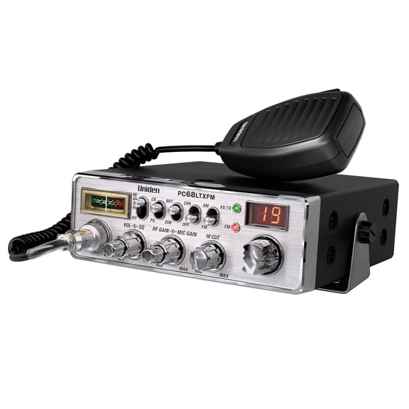 Uniden PC68LTXFM Bearcat Professional 40-Channel CB Radio with AM/FM/PA Modes, Squelch, ANL, Analog Signal/RF Meter, Adjustable RF/Mic Gain, Mic