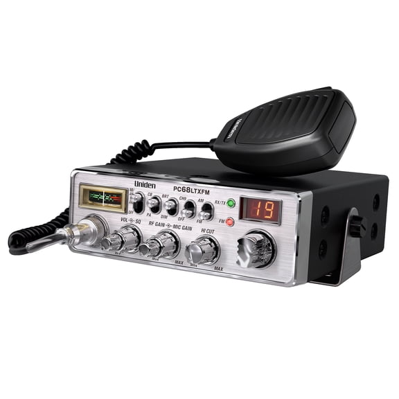 Uniden PC68LTXFM Bearcat Professional 40-Channel CB Radio with AM/FM/PA Modes, Squelch, ANL, Analog Signal/RF Meter, Adjustable RF/Mic Gain, Mic