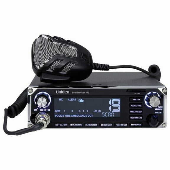 Uniden Hybrid CB Radio & Digital Scanner with Bear Tracker Warning System