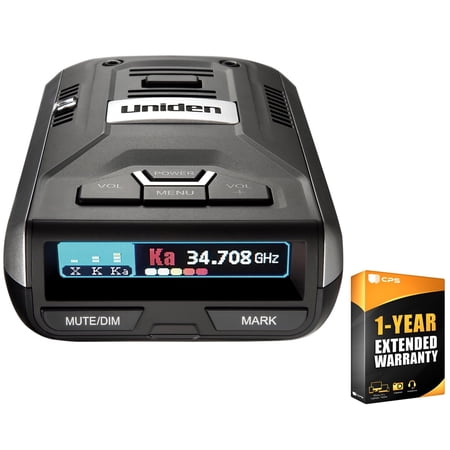 Uniden R3 Extreme Long Range Radar Laser Detector GPS, DSP, Voice Alert Silver Bundle with 1 Year Extended Warranty