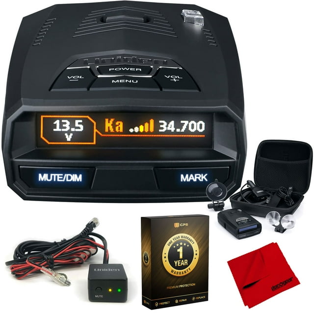 Uniden R4 Extreme Long Range Radar Laser Detector GPS Bundle with