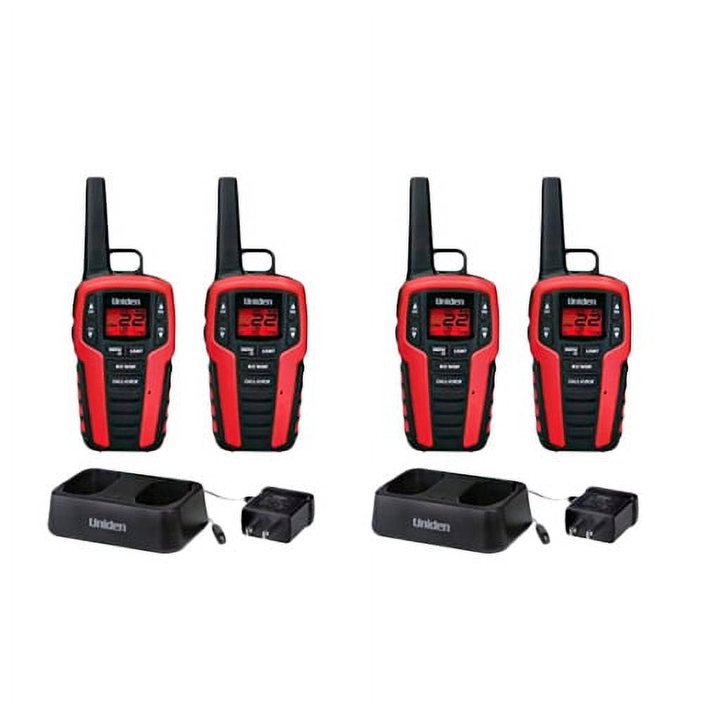 Uniden SX407-2CK (4-Pack) 2-Way SX Radios with Two-Way Radio  Up to 40-Mile  Range