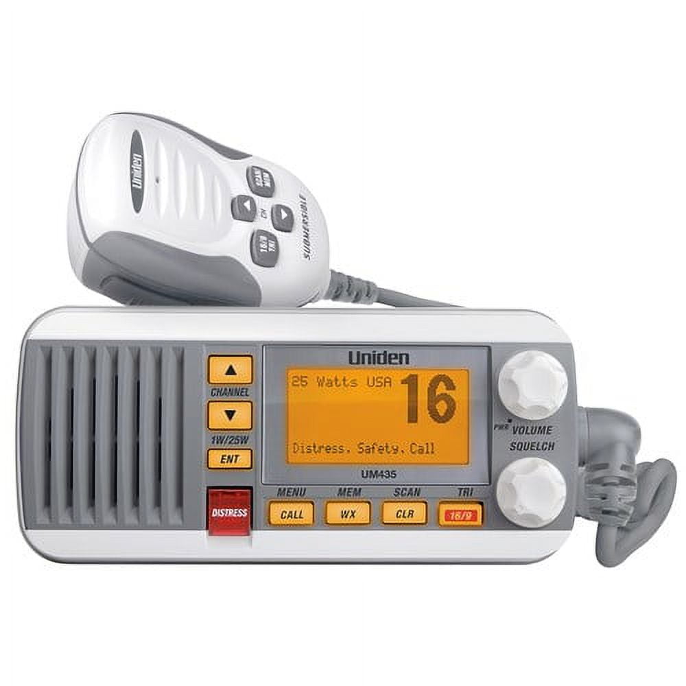 Uniden 25 Watt Fixed Mount Marine Radio with DSC, White