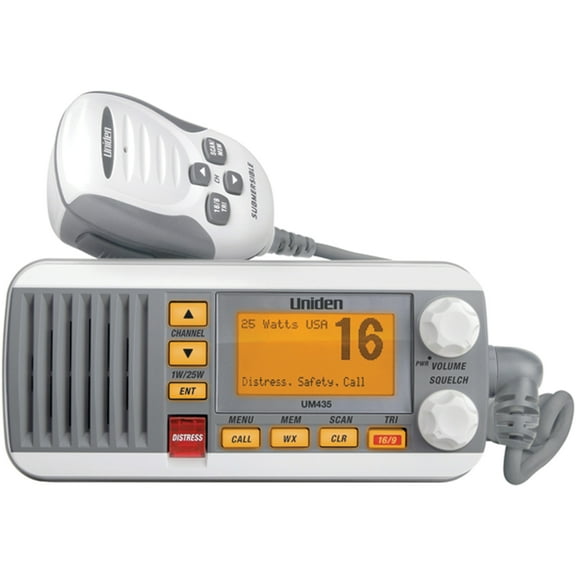 Uniden UM435 VHF Marine Radio, Fixed Mount, UM435 (White)