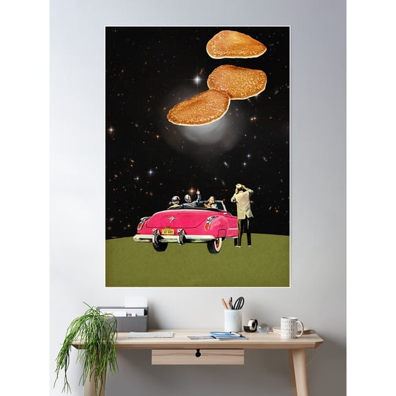 Unidentified Flying Object Poster Wall Art, Modern Wall Decor For Living Room Bedroom, 16x24 UNFRAMED