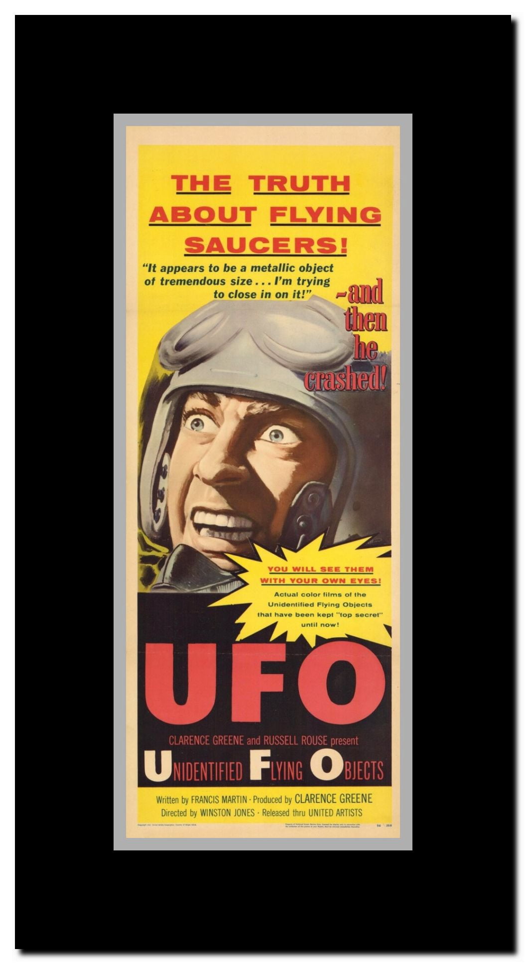Unidentified Flying Objects: The True Story of Flying Saucers Framed Movie Poster