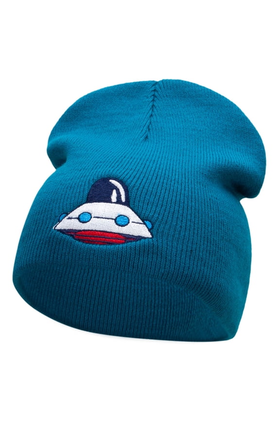 Unidentified Phenomenon Embroidered 8 Inch Short Beanie - Aqua OSFM