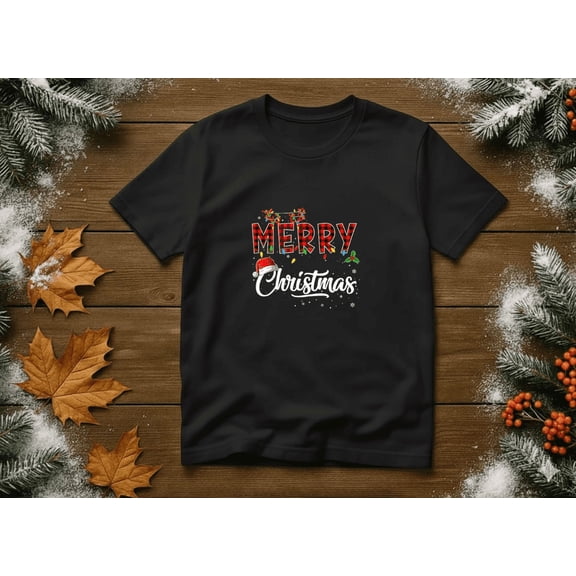 Unidesgifts Retro Creative Festive Winter Holiday Graphic Unisex T-Shirt, up to size 5XL