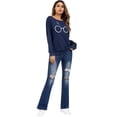 thumbnail image 1 of Uniexcosm Tops for Women Long Sleeve Crewneck T-Shirts Casual Loose Cotton Tees Tunic Shirts, 1 of 8