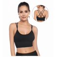 thumbnail image 1 of Women's Yoga Bra Top Strappy Back Push Up Crop Sports Bra Activewear, 1 of 10