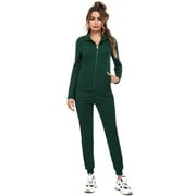 Uniexcosm Women Sweatsuits 2 Piece Outfits Sets Zip Activewear Tracksuits for Female S-XXL