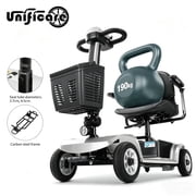 Unificare 4 Wheels Electric Mobility Scooter, Silver 20AH Removable Battery, Heavy Duty Mobility Aid For Elderly And Disabled Users
