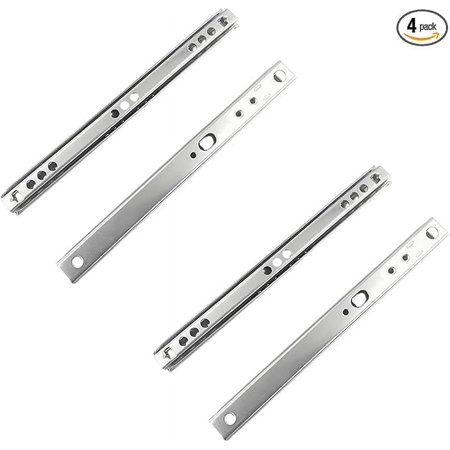Unifizz Two Way Drawer Slides, 9.69"/246mm Length, 0.7"/17mm Wide, Ultra-Smooth Glide, Soft Close Drawer Rails Rrawer Guides for Kitchen, Dresser, Office & Laboratory, 2 Pairs
