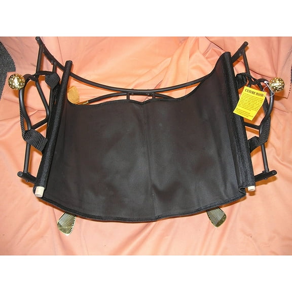 Uniflame Black Solid Brass Accents Golf Balls & Iron's Feet Fireplace Log Basket