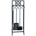 thumbnail image 1 of Blue Rhino F-1192 5-Piece Black Fireplace Tool Set with Diamond Design and Crooked Handles, 1 of 2