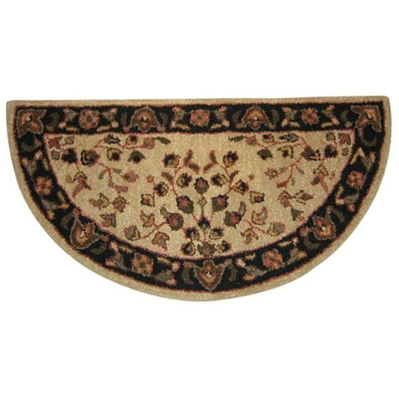 Uniflame  Hearth Rug - Beige/Black - 22in. H x 44in. W