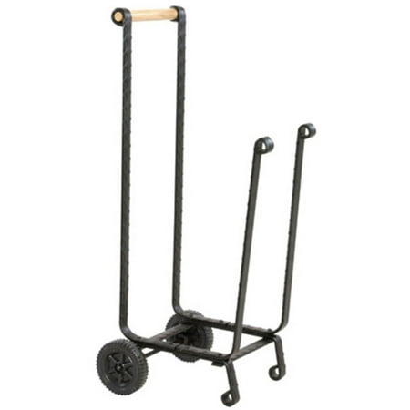 Large Black Log Rack With Wheels