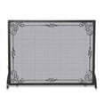 thumbnail image 1 of Uniflame S-1025 Single Panel Wrought Iron Screen In Black with Decorative Scroll, 1 of 2