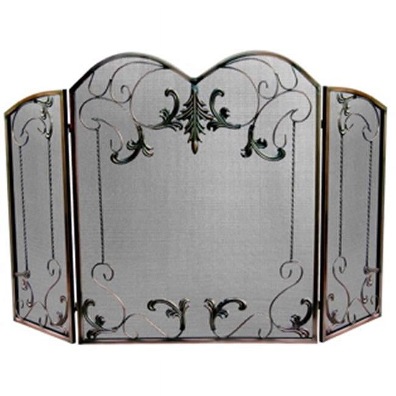 Uniflame S-1645 3 FOLD VENETIAN BRONZE SCREEN WITH LEAF SCROLLS Sansujyuku sansujyuku.com