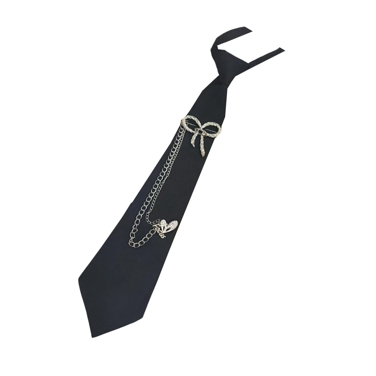 Uniform Black Ties with Butterfly Metal Chain for Japanese Cosplay ...