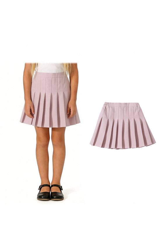 Uniform Dresses for Girls Pleated Skirt for Girls Pink Kids Uniforms Clothes Girls 7-8 Years