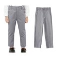 thumbnail image 1 of Uniform Pants Boys Dress Pants Adjustable Waist Straight Pants with Pockets Girls Grey Uniform Pants Back To School Straight Fit Uniform Dresses for Girls 6-7 Years, 1 of 6