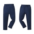 thumbnail image 1 of Uniform Pants Boys Dress Pants Elastic Waist Stretch Pants with Pockets Navy Pants for Girls Back To School Straight Fit Uniforms for Girls 18-24 Months, 1 of 8