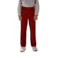 thumbnail image 1 of Uniform Pants for Boys Straight Pants with Pockets Pull On Chino Pants Stretch Pants Kids Wine Pants Boys Back To School Outfits for Boys Teen Boys Pants Size 13-14 Years, 1 of 6