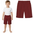 thumbnail image 1 of Uniform Pants Boys Stretch Pleated Front Performance Short Red Shorts for Boys Back To School 13-14 Years Boys Clothes, 1 of 3