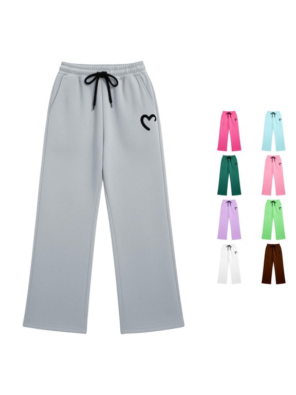 Uniform Pants for Girls Boys Casual Pants for Everyday Play and School with Elastic Waist and Fit Versatile Kids Trousers for Daily Wear and Party Prep Grey 7-8 Years