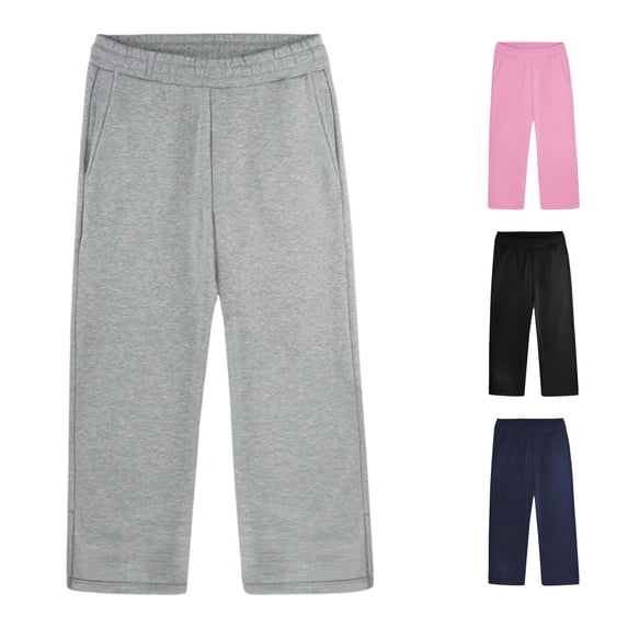 Uniform Pants for Girls Boys Pants Kids Casual Trousers for Everyday Play with Elastic Waist Breathable weight Comfort and Versatility for Boys Grey 8-9 Years