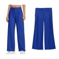 thumbnail image 1 of Uniform Pants for Girls Skinny Fit Stretch Pants with Pockets Straight Pants Blue Pants for Girls Uniform Back To School Clothes Kids Girls Outfits Size 5-6 Years, 1 of 7