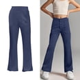thumbnail image 1 of Uniform Pants for Girls Skinny Pants Kids Dress Pants with Pockets Straight Pants Navy School Pants for Girls Back To School Clothes Preppy Clothes 5-6 Years Girls Clothes, 1 of 9
