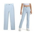 thumbnail image 1 of Uniform Pants for Girls Skinny Pants Stretch Pants with Pockets Straight Pants Girls Blue Uniform Pants Back To School Outfits for Teen Girls Kids Clothes for Girls 9-10 Years, 1 of 4