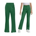 thumbnail image 1 of Uniform Pants for Girls Skinny Pants Stretch Pants with Pockets Straight Pants Green School Pants for Girls Back To School Outfits for Girls Kids Clothes for Girls 9-10 Years, 1 of 9