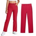thumbnail image 1 of Uniform Pants for Girls Skinny Pants Stretch Pants with Pockets Straight Pants Red Pants for Girls Back to School Outfits for Girls Teen Preppy Clothes for Girls 13-14 Years, 1 of 8