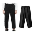 thumbnail image 1 of Uniform Pants for Boys Dress Pants Adjustable Waist Stretch Pants with Pockets Girl Black Uniform Pants Back To School Clothes Size 16-17 Years, 1 of 5